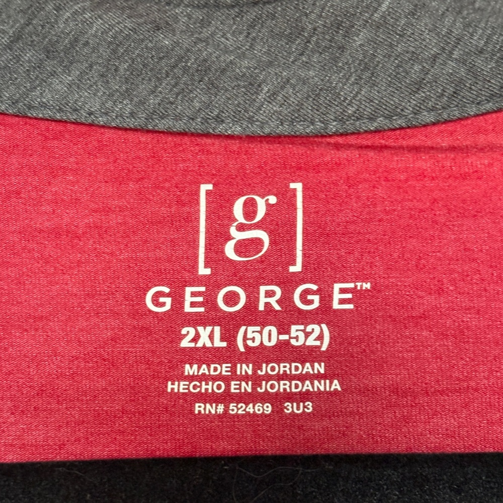 George Men's Casual Red Button Down Shirt - Picture 2 of 6